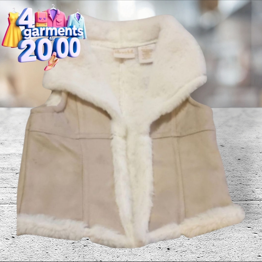 Lilly wicket faux suede and fur vest size 2T
